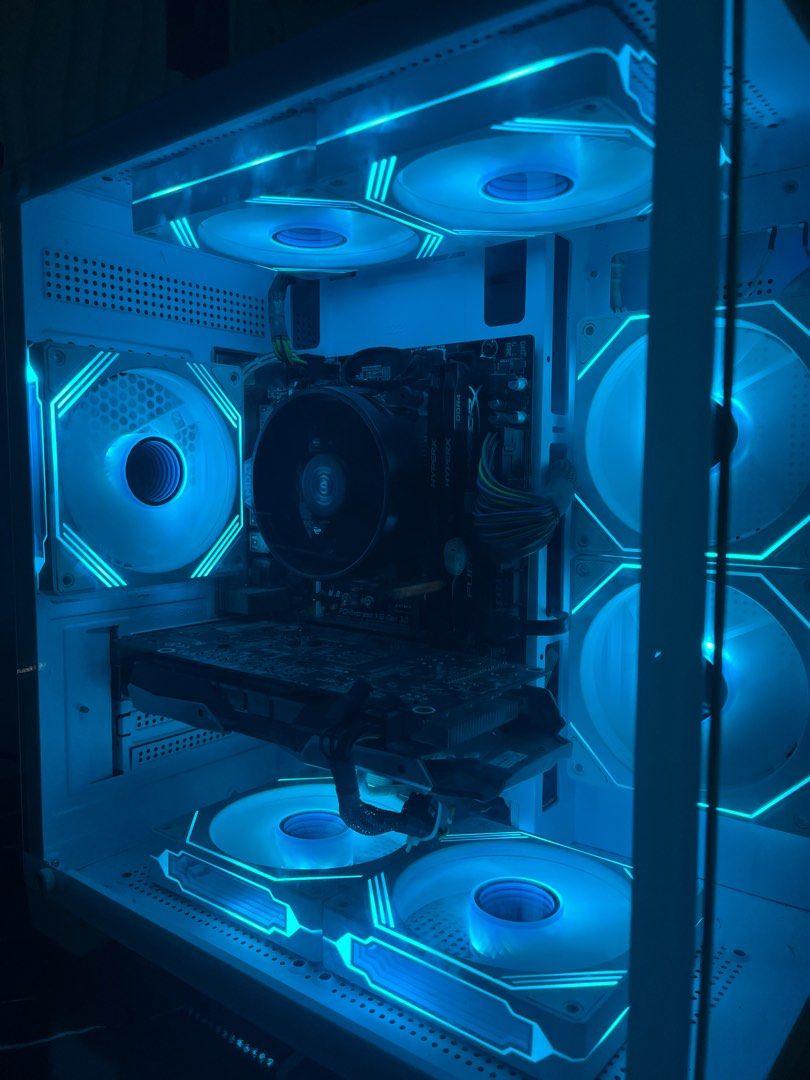 RYZEN 5 5600G WITH GPU (Category: Desktops) located in Caloocan City. Submitted by odddragon-d44fe0 (Listing ID 1413612349, Image 1). Description: RYZEN 5 SYSTEM UNITS WITH GPU!! PC 1 WHITE CASE- (1yr used) •RYZEN 5 5600G •16GB RAM •1TB SSD •GTX 1060 (6GB) •600watts 80+bronze •KEYTECH GAMING CASE WITH 7 CYAN FANS ALL WORKING NETOGOTIABLE .