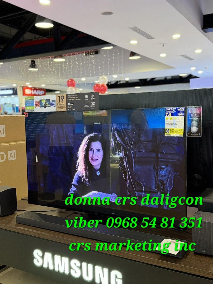 Samsung oled (Category: TV) located in Manila. Submitted by donnasagao03665 (Listing ID 1413493328, Image 2). Description: 🟥 SAMSUNG OLED TV 2025 MODEL FREE SOUNDBAR 55S95F 65S95F 77S95F 83S95F 55S85F 65S85F 🟥 QA55S95F - 82,000 / T420 QA65S95F - 101,600 / HWQ600F QA77S95F - 147,700 / Q800F QA83S95F - 217,300 / Q930F ( free installation and demo within metro manila - wall bracket not included ) QA55S85F - 59,000 QA65S85F - 78,000 / T420 PRICE MA