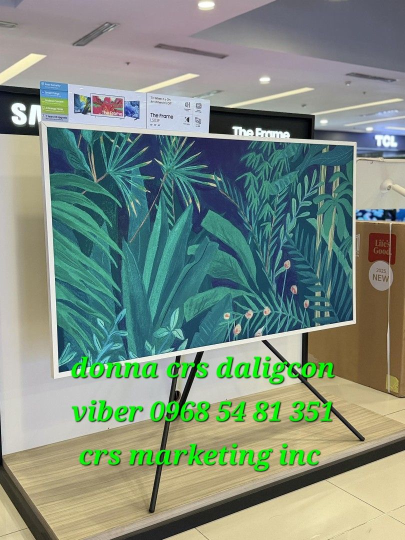 Samsung the frame (Category: TV) located in Manila. Submitted by donnasagao03665 (Listing ID 1413493913, Image 2). Description: 🟥 SAMSUNG THE FRAME TV 2025 MODEL 43LS03F 55LS03F 65LS03F / SAMSUNG SERIF 🟥 FRAME 2025 MODEL QA43LS03F - 43,300 QA55LS03F - 55,800 QA65LS03F - 71,500 SERIF 2024 MODEL QA43LS01D - 43,300 ( limited stocks ) QA55LS01D - 55,800 ( limited stocks ) PRICE MAY CHANGE WITHOUT PRIOR NOTICE BRANDNEW AND SEALED 1 YR WARRANTY PARTS