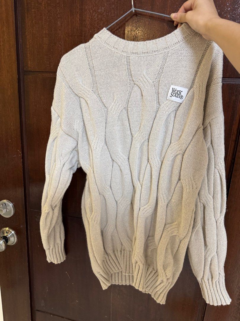 Shein Cable Knit Sweater (Category: Coats, Jackets and Outerwear) located in Malabon City. Submitted by solijustuff (Listing ID 1413526535, Image 2). Description: - Cute cable knit sweater! - Oversized fit - Soft fabric very comfy to wear - Perfect for winter - wore only once in japan :D #coldtested .