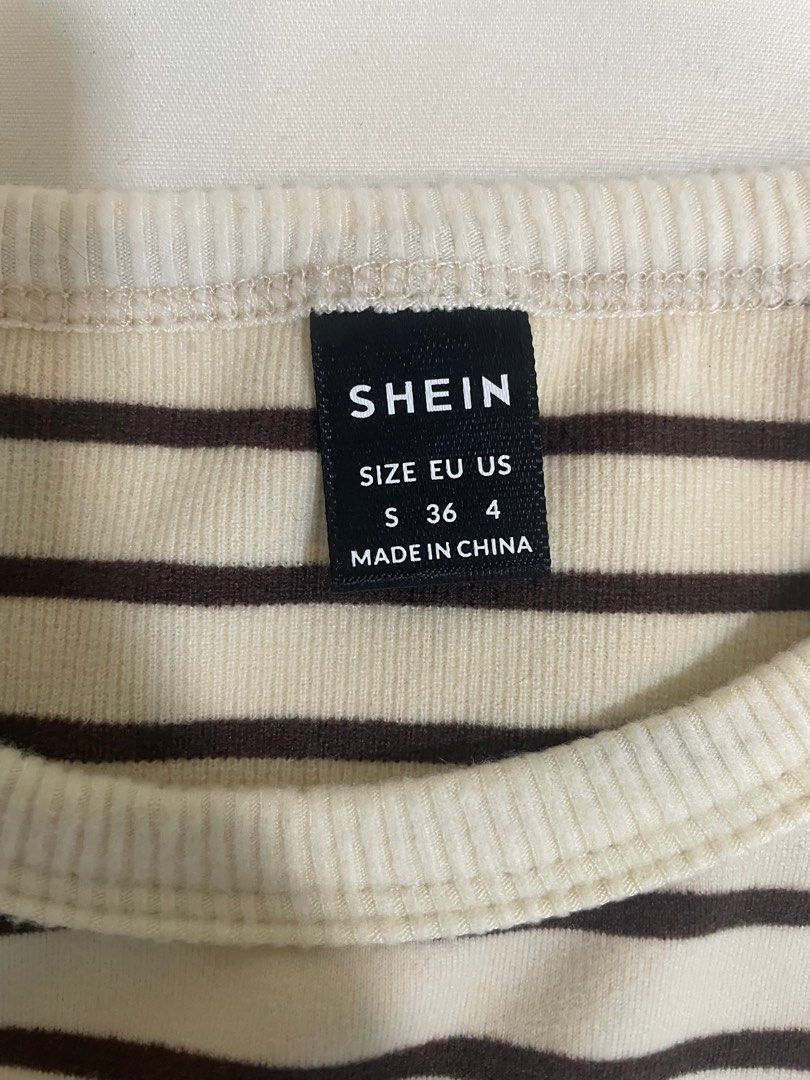 SHEIN Cream Striped Tank Top (Category: Sleeveless) located in Norzagaray. Submitted by ella.dl (Listing ID 1413625530, Image 3). Description: SHEIN Cream Striped Racerback Tank Top 🧋 ₱120 - S on tag - Worn a few times lang - Looks clean and new, i swear MOP: BPI, GCash, GoTyme MOD: Lalamove 📍 Norzagaray, Bulacan 📍 Robinsons Manila PM me lang if you have other questions! 😄 🏷️ shein, zara, h&m, uniqlo, preloved, clothes, top, wardrobe, fashio