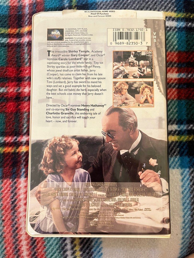 Shirley Temple Collection: Now and Forever VHS (Category: Vintage Collectibles) located in Subic. Submitted by p0rcelain (Listing ID 1413472940, Image 2). Description: - "Now and Forever" VHS tape from The Shirley Temple Collection Perfect for vintage collectors Never Message me for more inquiries!.