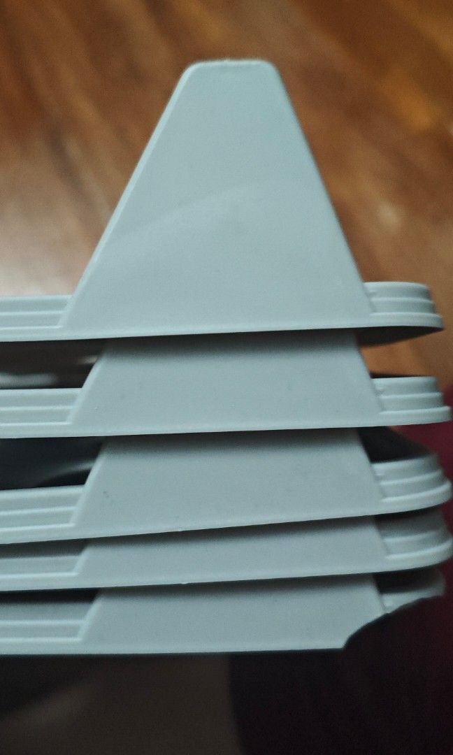 Stackable Shirts and Linen Organizer. (Category: Storage Boxes & Baskets) located in Manila. Submitted by sakakibaraakiharu (Listing ID 1413605443, Image 3). Description: Reselling because it does not suit my needs. it is chipped at the corners but otherwise fine. 10 PCs. Measurements in image, roughly 10.15x12.9 inches..