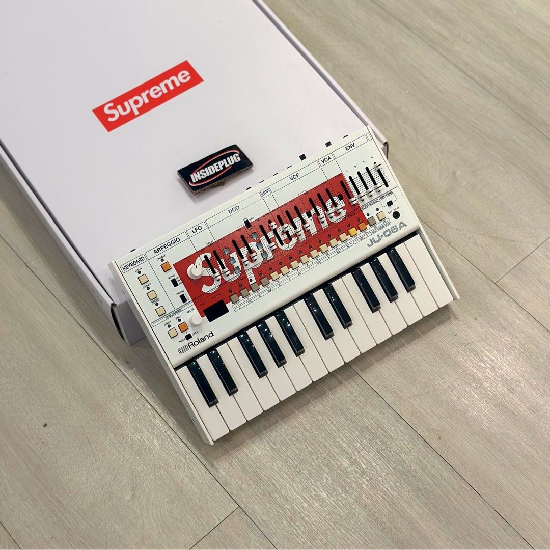 Supreme SS24 Roland Juno-06A Synthesizer (Category: Portable Audio Accessories) located in Quezon City. Submitted by inside_plug (Listing ID 1413542132, Image 1). Description: For Sale Supreme SS24 Roland Juno-06A Synthesizer Brandnew Dm us to purchase.