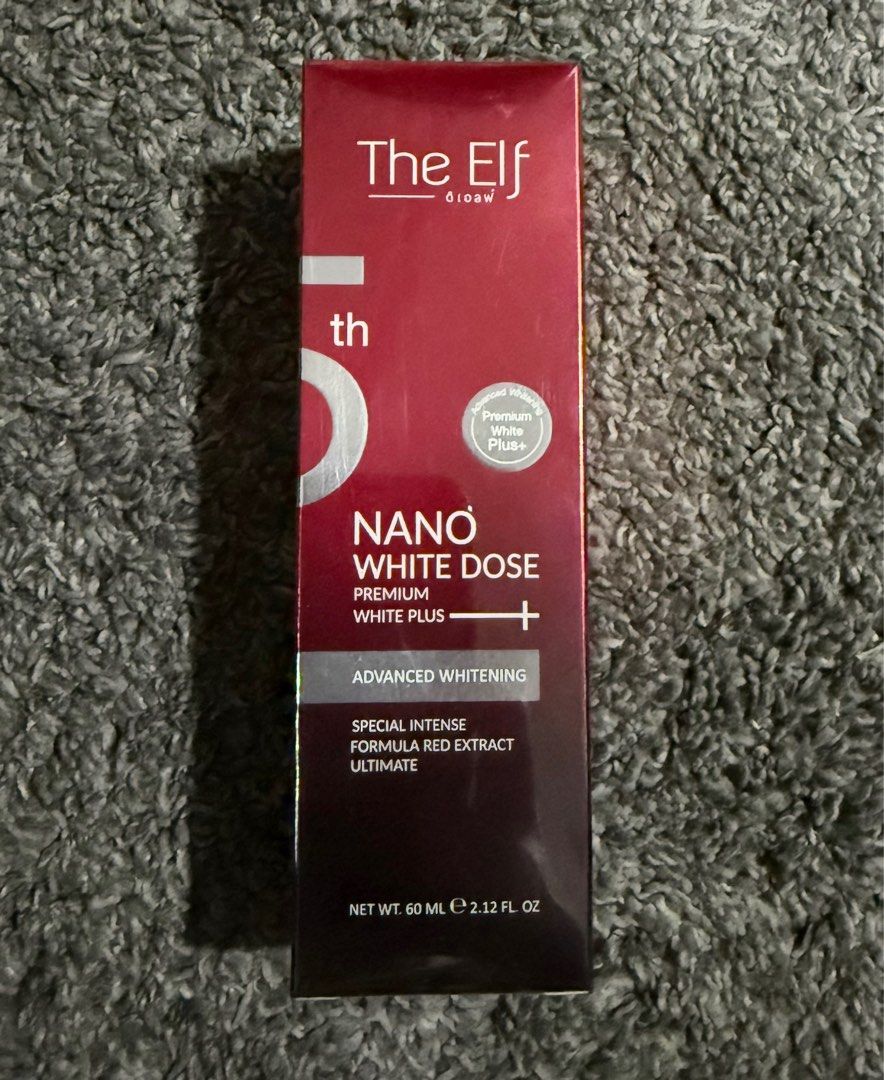 The Elf Nano White Dose Serum (Category: Face Care) located in Manila. Submitted by angelaiza52734 (Listing ID 1413540150, Image 1). Description: - Elf Nano White Dose Serum - Advanced whitening formula - Features intense red extract - Contains premium white plus - Net weight: 60ml / 2.12 fl oz.