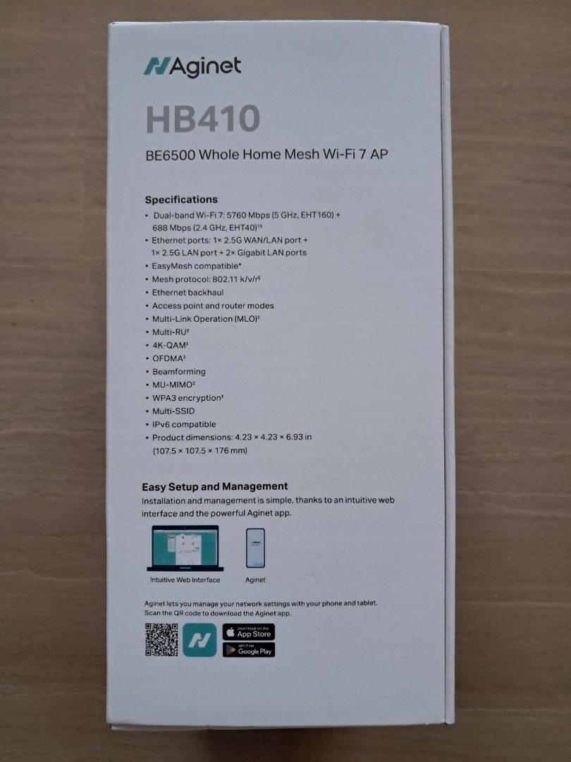 TP-Link Aginet HB410 BE6500 Wi-Fi 7 Mesh Router, Computers & Tech ...