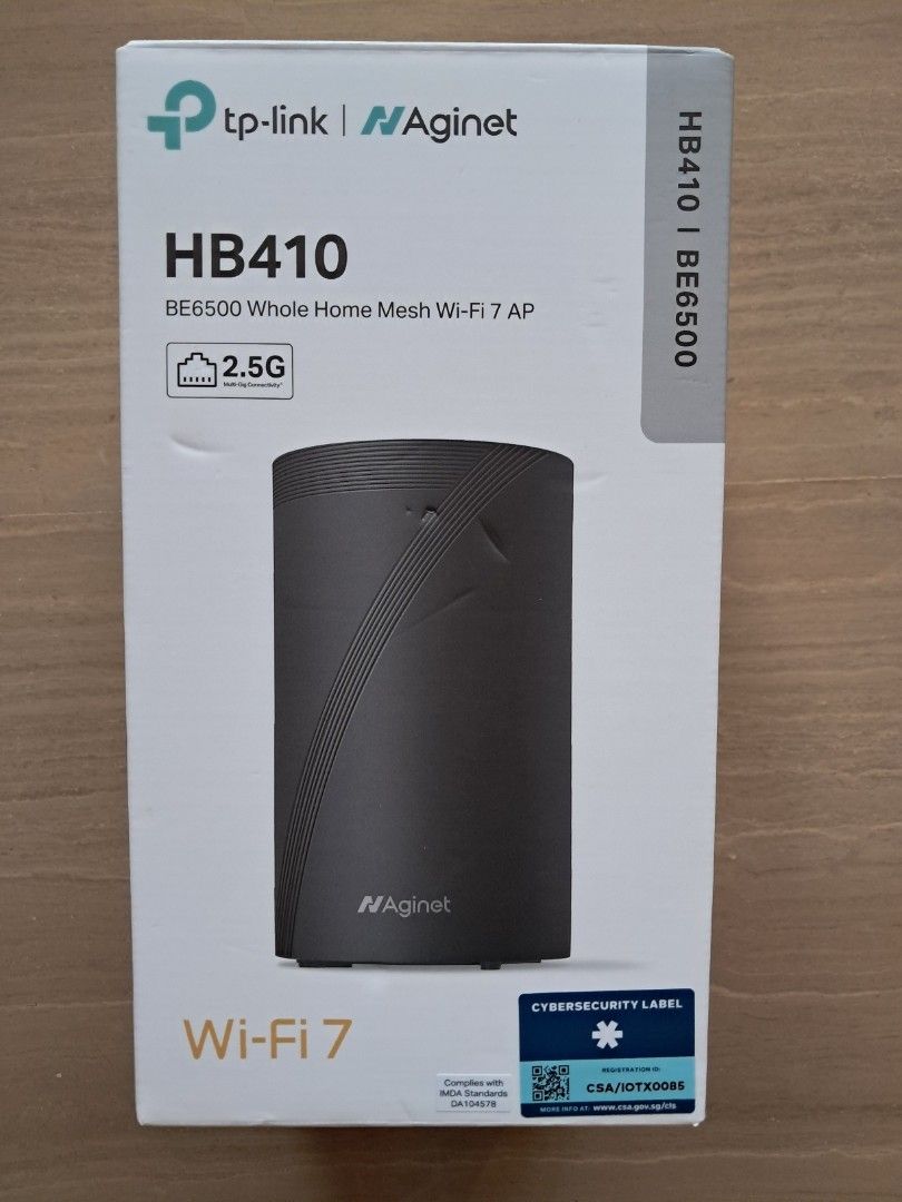 TP-Link Aginet HB410 BE6500 Wi-Fi 7 Mesh Router, Computers & Tech ...