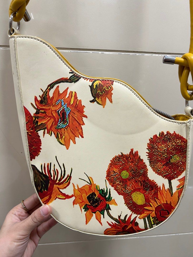 Van Gogh Sunflower Saddle Bag - Galartsy (Category: Purses & Pouches) located in Manila. Submitted by amberwardrobe (Listing ID 1413605021, Image 2). Description: Like new, please see attached photo for your reference (nbu) •original price: 2,600+ •Adjustable strap (55-110cm) length .