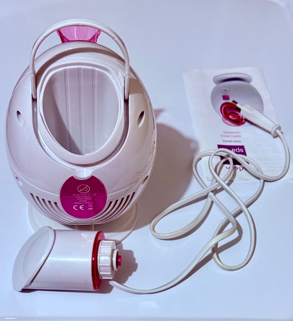Vican Home Spa Face Sauna (Category: Face Care) located in Makati City. Submitted by mount_assetace (Listing ID 1413485772, Image 3). Description: Transform your skincare routine with spa - level luxury - right at home! I purchased this but never used, still in pristine condition. This device is designed to open pores, deeply cleanse, and hydrate your skin, giving you radiant, refreshed glow without the salon price tag. Vican Home Spa face sauna: