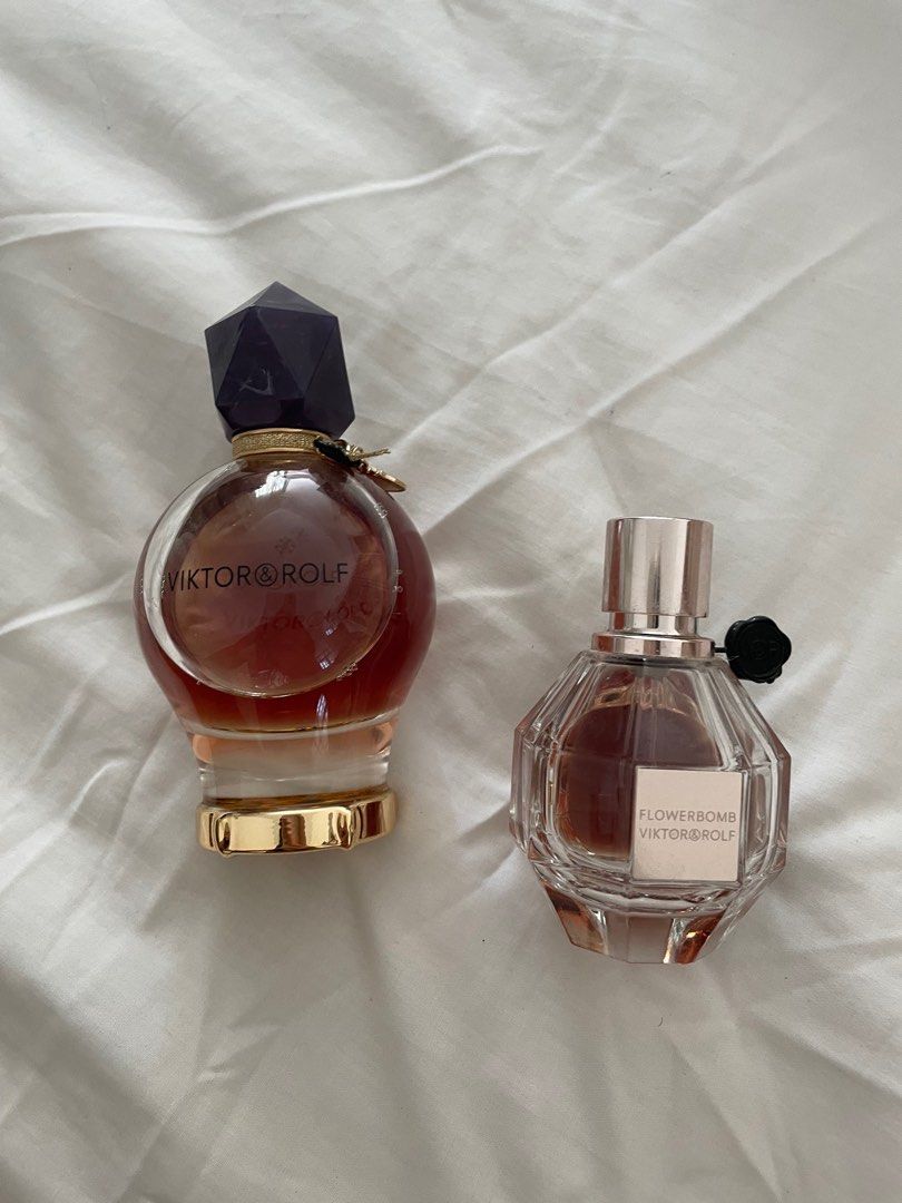 Viktor & Rolf Good Fortune and Flowerbomb (Category: Fragrance & Deodorants) located in Quezon City. Submitted by solangel (Listing ID 1413441174, Image 1). Description: declutterring FREE Lalamove delivery within Metro Manila buy 1 take 1 deal -Good Fortune 90ml (lightly used) -Flowerbomb 50ml (used) .