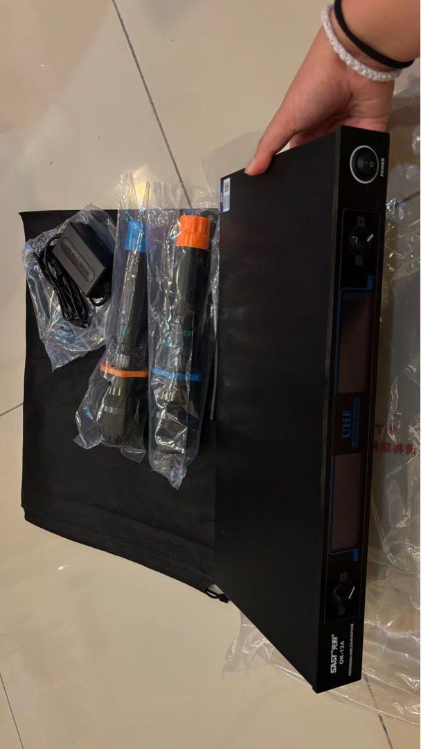 Wireless Microphone System (Category: Microphones) located in Kuala Lumpur. Submitted by isellshitnstuff (Listing ID 1413614950, Image 2). Description: 3 sets wireless mic systems 2 let go Set A - SAST OK-13A (image 1-2) RM 150 Mono Jack not included (lost it) Set B - SAST OK-13A (image 3-4) RM200 Full set box Set C - QiSheng QM-993 (image 5) RM350 Full set box All condition very new, used with care Reason to sell: getting new system Nego availab