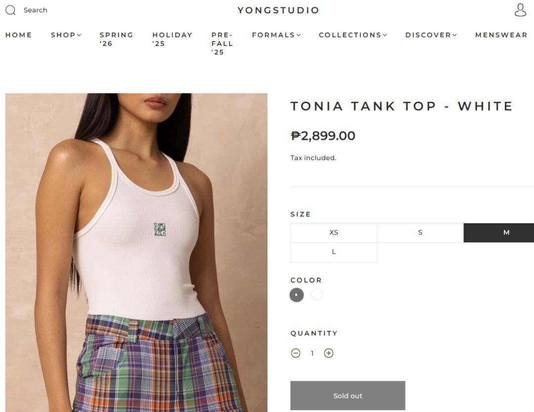 Yong Studio - Tonia Tank Top (Category: Sleeveless) located in Pasig City. Submitted by samjavxx (Listing ID 1413634911, Image 2). Description: Brand new, never worn, but no tag Bought for SRP P2899 White tank top with blue embroidery (not on website but bought in the Podium store) part of their Pre-Fall '25 collection RFS: bought another in preferred color :).