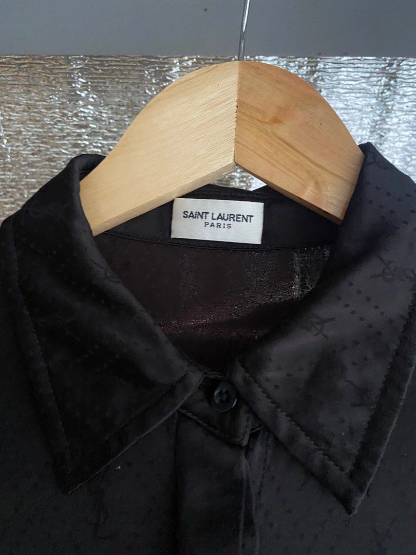 Yves Saint Laurent monogram polo (Category: Luxury Apparel) located in Bacolod City. Submitted by bnta_bounce (Listing ID 1413537922, Image 2). Description: Flaws: None Color rate: 9.5/10 Size on tag: S Length inch. 27 Width inch. 18 .