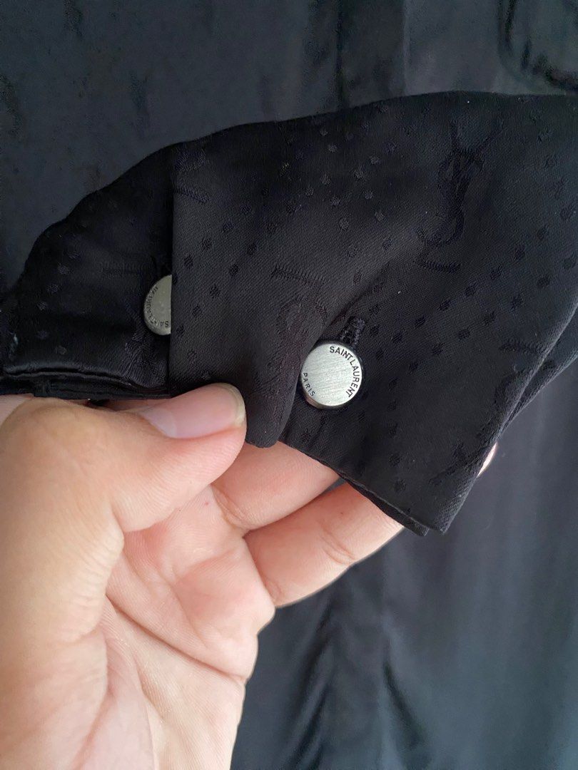 Yves Saint Laurent monogram polo (Category: Luxury Apparel) located in Bacolod City. Submitted by bnta_bounce (Listing ID 1413537922, Image 3). Description: Flaws: None Color rate: 9.5/10 Size on tag: S Length inch. 27 Width inch. 18 .