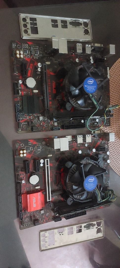 2pcs bundle i3 8th & 9th gen with board + 8gb ddr4 (Category: Computer Parts) located in Caloocan City. Submitted by jatrix (Listing ID 1413742072, Image 1). Description: Tested parehas yan, pwede rin matest pag pickup. Set 1 - i3 8100 with orig intel hsf - Asus H310m v3 - 8gb hyper x ddr4 - backplate Set 2 - i3 9100f with orig intel hsf - Asus Ex B355m v5 - 8gb Ballistic ddr4 - backplate 7k na lang rush. .