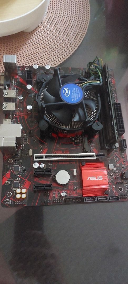 2pcs bundle i3 8th & 9th gen with board + 8gb ddr4 (Category: Computer Parts) located in Caloocan City. Submitted by jatrix (Listing ID 1413742072, Image 3). Description: Tested parehas yan, pwede rin matest pag pickup. Set 1 - i3 8100 with orig intel hsf - Asus H310m v3 - 8gb hyper x ddr4 - backplate Set 2 - i3 9100f with orig intel hsf - Asus Ex B355m v5 - 8gb Ballistic ddr4 - backplate 7k na lang rush. .