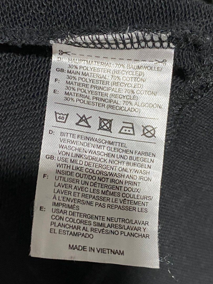 Adidas Black Sweatshirt - Size L (Category: Coats, Jackets and Outerwear) located in Santa Rosa. Submitted by dklutter25 (Listing ID 1413833754, Image 3). Description: - Adidas sweatshirt - Size: L - White Adidas logo on front - Made in Vietnam - Material: 70% cotton, 30% polyester - Condition: Some stains present - Care label included -Issue: Paint Stains.