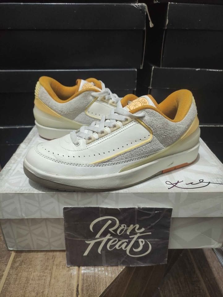 Air Jordan 2 Low Melon Tint (Category: Sneakers) located in Cebu City. Submitted by RONHEATS (Listing ID 1413659225, Image 3). Description: Size 7 Legit/Original Guaranteed ✅ Very good condition Replacement box Free shipping 2-3 days ETA door to door shipping nationwide.