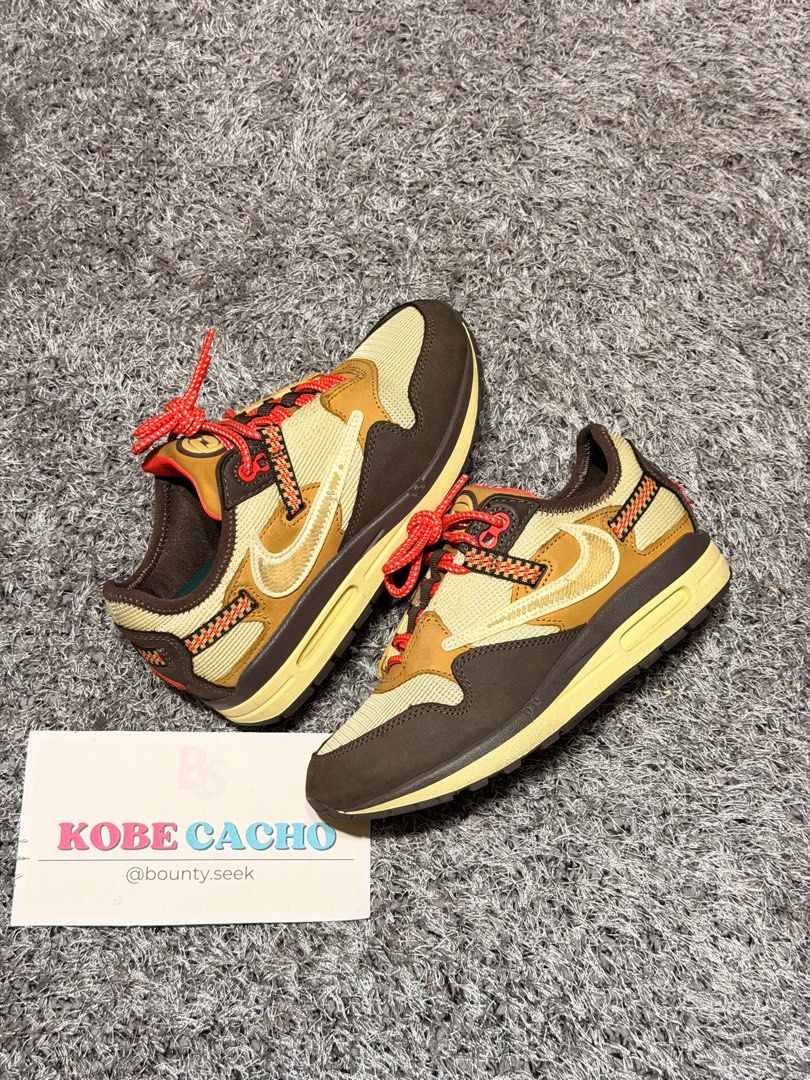 Am1 Travis Scott (Category: Sneakers) located in Baguio. Submitted by _kobe (Listing ID 1413816281, Image 1). Description: Php 4,995 •Am1 Travis Scott Baroque Brown Size 5M 9/10 Condition No box w/ authentication.