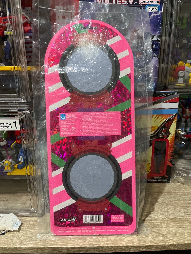 Back to the Future II Hover Board Figure Marty Mcfly (Category: Action & Battle Toys) located in Bacoor. Submitted by illbimbo (Listing ID 1413679423, Image 3). Description: This is a Super7 2020 SDCC exclusive Back to the Future Part II ReAction Figure of Marty McFly with a hoverboard. The figure is part of the ReAction Figures line, designed in the iconic 3¾-inch retro action figure style. It was released as a San Diego Comic-Con (SDCC) exclusi
