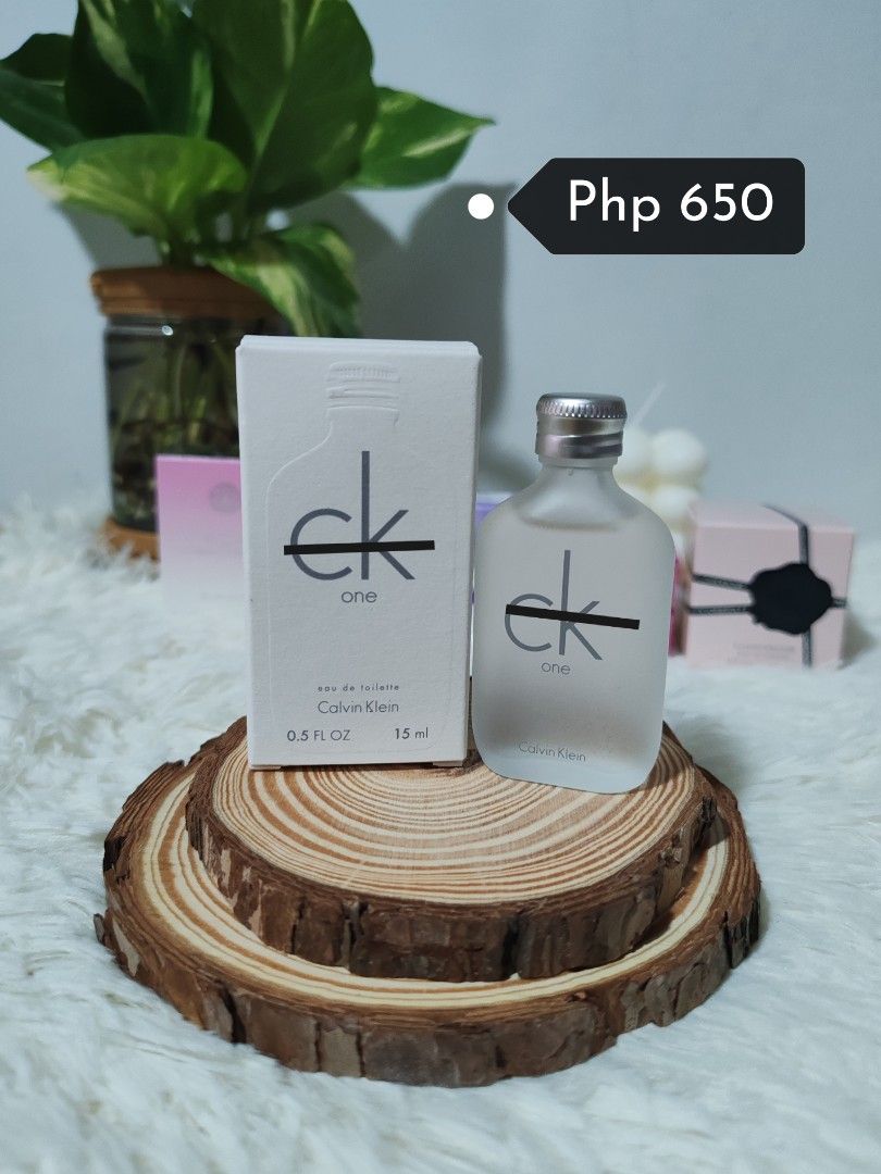 CK One Calvin Klein 15ml (Category: Fragrance & Deodorants) located in San Fernando. Submitted by bcj.valuables (Listing ID 1413700089, Image 1). Description: - CK One by Calvin Klein - 15ml Eau de Toilette - Unisex fragrance - Main accords: Citrus, Green, Woody - Price: PHP 650.