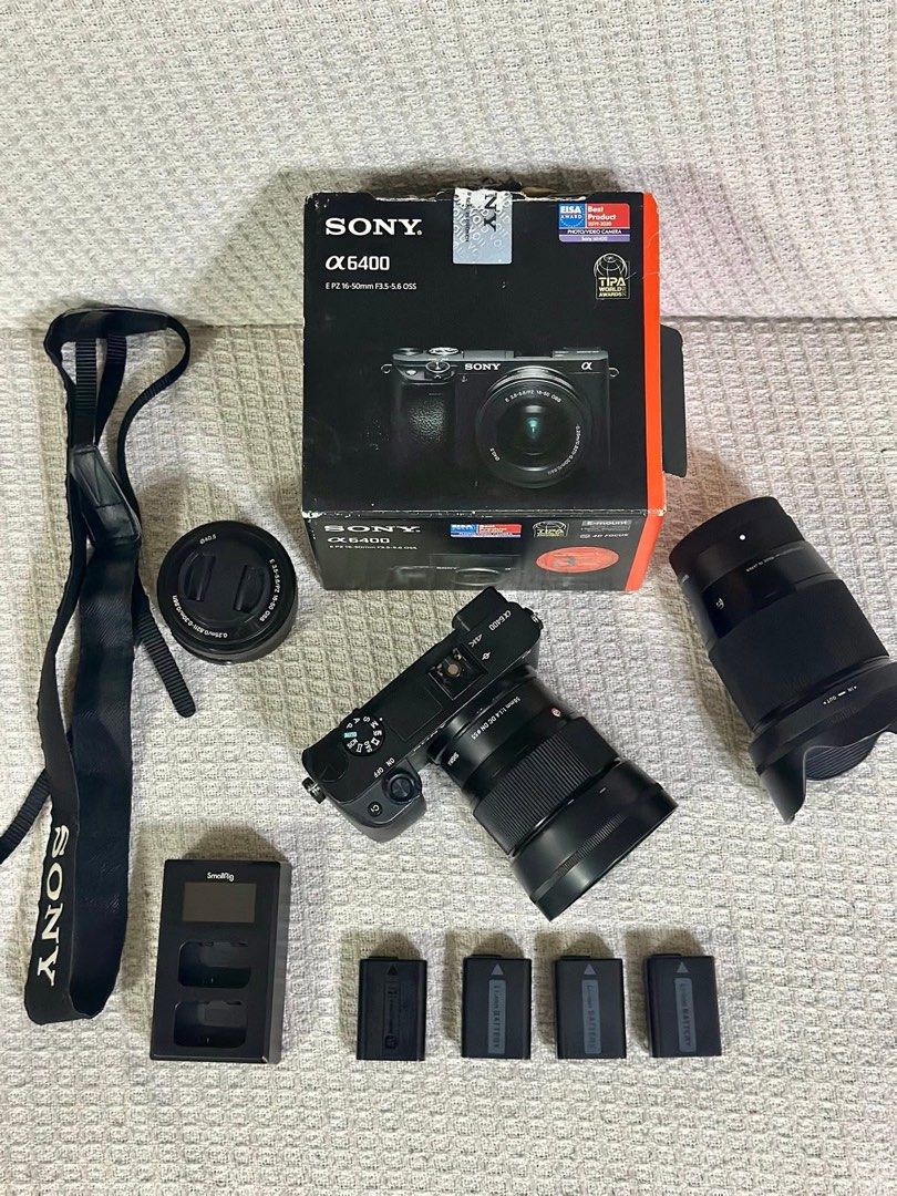 COMPLETE SONY A6400 CAMERA SET (Category: Cameras) located in Angeles City. Submitted by layneyyy (Listing ID 1413697905, Image 2). Description: 📸 FOR SALE: COMPLETE SONY A6400 CAMERA SET Planning to upgrade, so I’m letting go of my well-loved Sony A6400. A COMPLETE SET that’s perfect for events, vlogging, portraits, and anyone ready to start their photography journey. ✨ What’s included (all in one set): ✔ Sony A6400 camera body ✔ Kit lens ✔ Sig