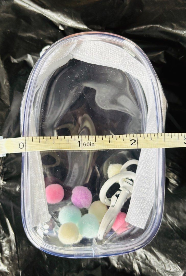 DIY Keychain with Pom Poms PVC Protective Bag (Category: Handmade Craft) located in Bacolod City. Submitted by ecpepbox (Listing ID 1413728883, Image 3). Description: Take all 5 pcs for P325.00 Semi Circle with Pom Poms Size: see photos .