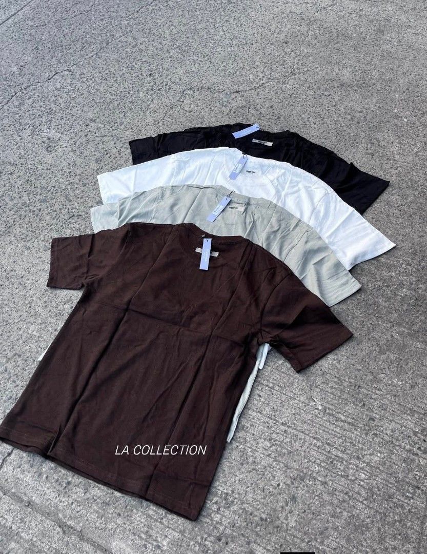 Essentials T-shirts (Category: Tshirts & Polo Shirts ) located in Manila. Submitted by leosibalon50828 (Listing ID 1413660178, Image 2). Description: 𝓣𝓞𝓟𝓖𝓡𝓐𝓓𝓔 𝓑𝓡𝓐𝓝𝓓𝓔𝓓 𝓣-𝓢𝓗𝓘𝓡𝓣𝓢✨ — 𝓮𝓼𝓼𝓮𝓷𝓽𝓲𝓪𝓵𝓼 available size: S,M,L,XL,XXL,XXXL All comes with: • individual plastic • etiketa • wash tags • hang tag • actual picture Mode of payment: Cash/Gcash/ Bank💸 No return/ No exchange/No refund/ No deleting of comments. For responsi