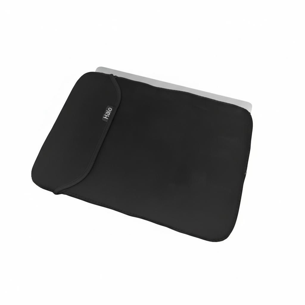 Halo Laptop Sleeve (Category: Laptop Bags & Sleeves) located in Iloilo. Submitted by trinamaweeee (Listing ID 1413791926, Image 1). Description: - Black Halo laptop sleeve - Padded design for protection - Unique white and black patterned interior lining - Curved flap closure - Halo logo visible on exterior and interior H*lo laptop tablet protector for 11inch authentic personal item size: 11x5 condition: 9.5 color: 10 issue none .