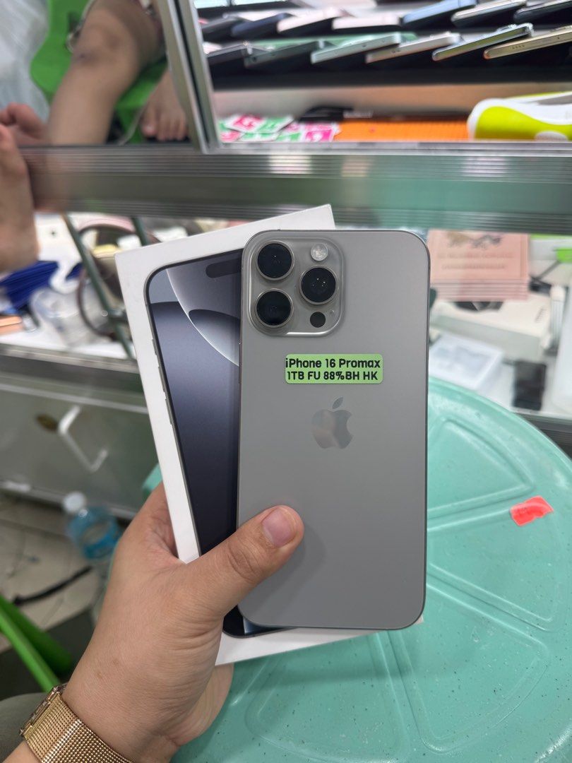 Iphone 16 Pro Max 1TB 88% batt HK FU (Category: iPhone 16 Series) located in San Juan City. Submitted by javedsgadgetshop (Listing ID 1413667358, Image 1). Description: INSTALLMENT OPTIONS : SPAY LATER / GGIVES / CREDIT CARD! WE BUY AND SELL SO PWEDE MAGBINTA OR SWAP ! Quick Specs : 💵 Iphone 16 Pro Max •1TB •HK Variant •88% batt health •Factory Unlock •97% Smoothness •No hidden issue | No Repaired •100% Authentic | Not Refurbished •w/ OEM Charge