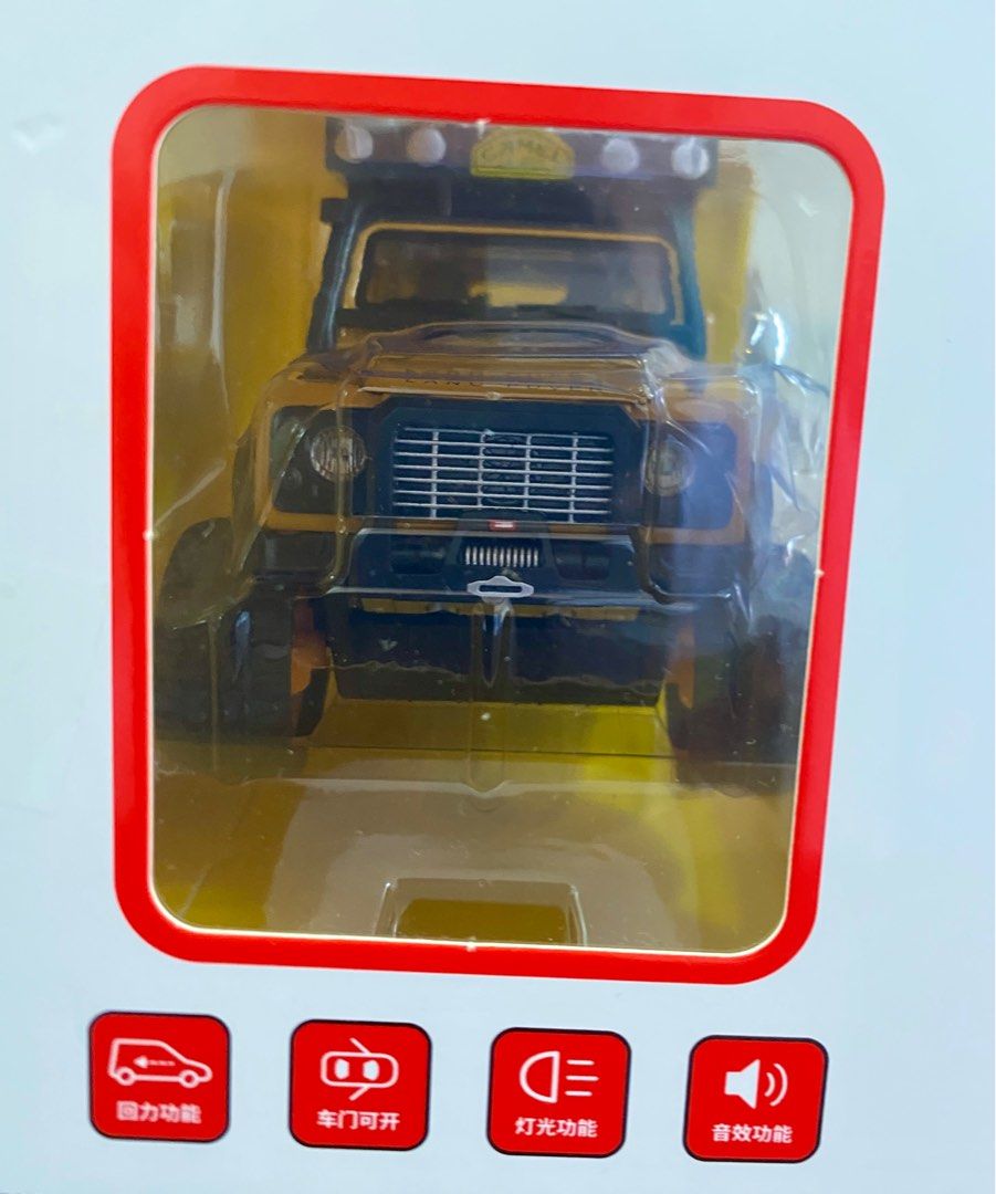 Land Rover Defender 1:28 Die Cast (Category: Vehicle & Diecast Models) located in Paranaque City. Submitted by evo_s (Listing ID 1413721453, Image 3). Description: Brand New and Never taken out of the box. Land Rover Defender diecast model - Scale: 1:28 - Detailed exterior - Opening doors - Working lights - Includes roof rack - Features Camel Trophy branding - Suitable for ages 3 and up For pick up at BF Homes Paranaque or Shangri-la BGC.