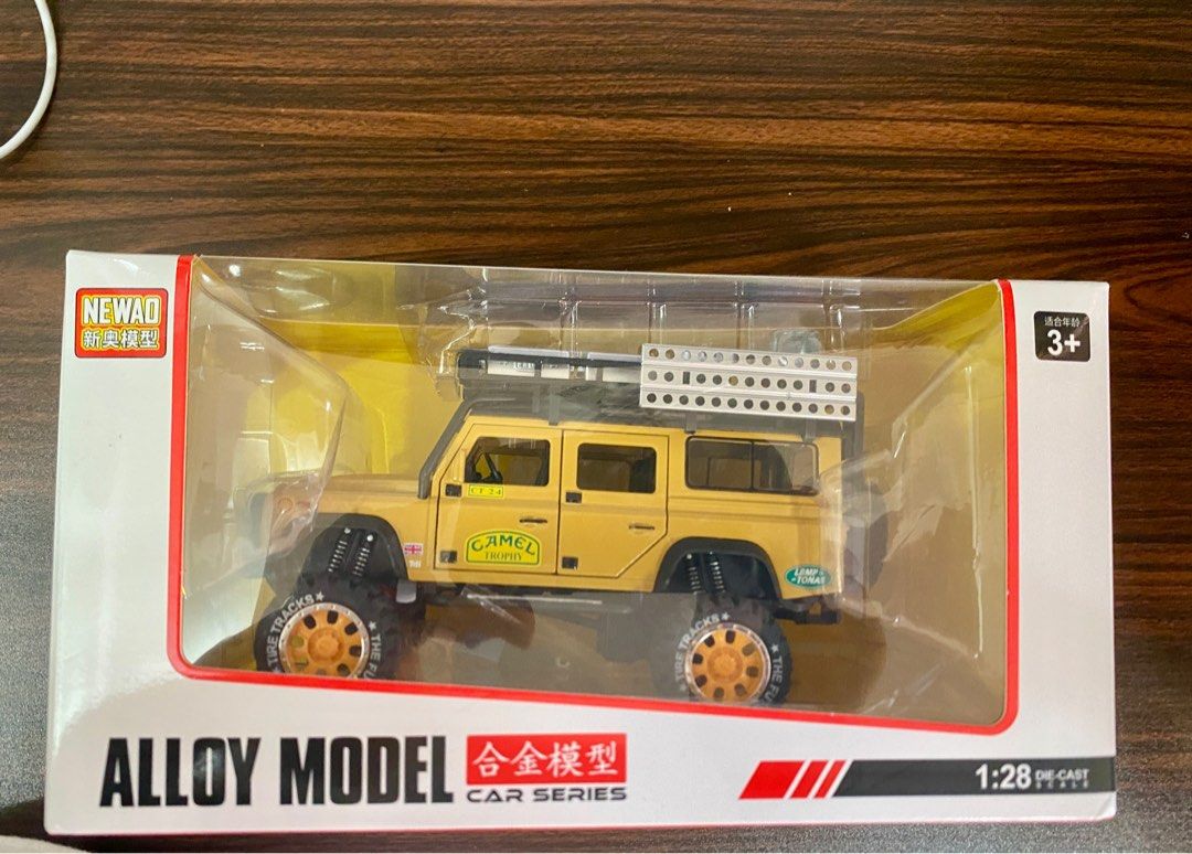 Land Rover Defender 1:28 Die Cast (Category: Vehicle & Diecast Models) located in Paranaque City. Submitted by evo_s (Listing ID 1413721453, Image 1). Description: Brand New and Never taken out of the box. Land Rover Defender diecast model - Scale: 1:28 - Detailed exterior - Opening doors - Working lights - Includes roof rack - Features Camel Trophy branding - Suitable for ages 3 and up For pick up at BF Homes Paranaque or Shangri-la BGC.