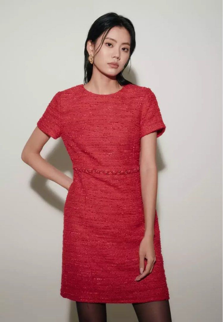 Mango Red Tweed Dress (Category: Dresses) located in Pasig City. Submitted by palmd (Listing ID 1413716411, Image 1). Description: Has some minor flaws - pic included LP posted.