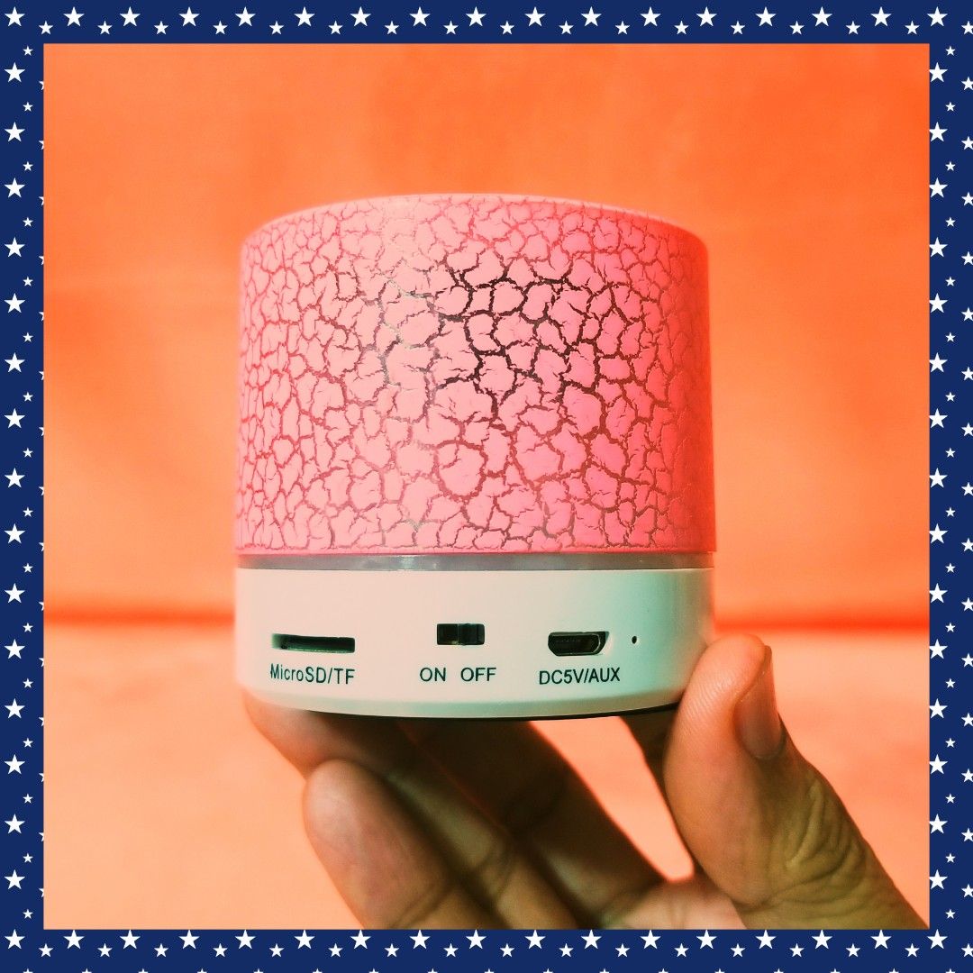 Mini Bluetooth Speaker with Multicolored LED Light Portable Speaker (Category: Soundbars, Speakers & Amplifiers) located in Caloocan City. Submitted by happyfeelbygif777 (Listing ID 1413788870, Image 1). Description: ❤Mini bluetooth speaker supports phone/laptop/tablet PC ❤It is brand new and comes with its original box. Includes a charging cable. ❤Approximate Dimension: 5.5 cm (height) x 6 cm (diameter) ❤Great value for your money! ❤Slight diffe
