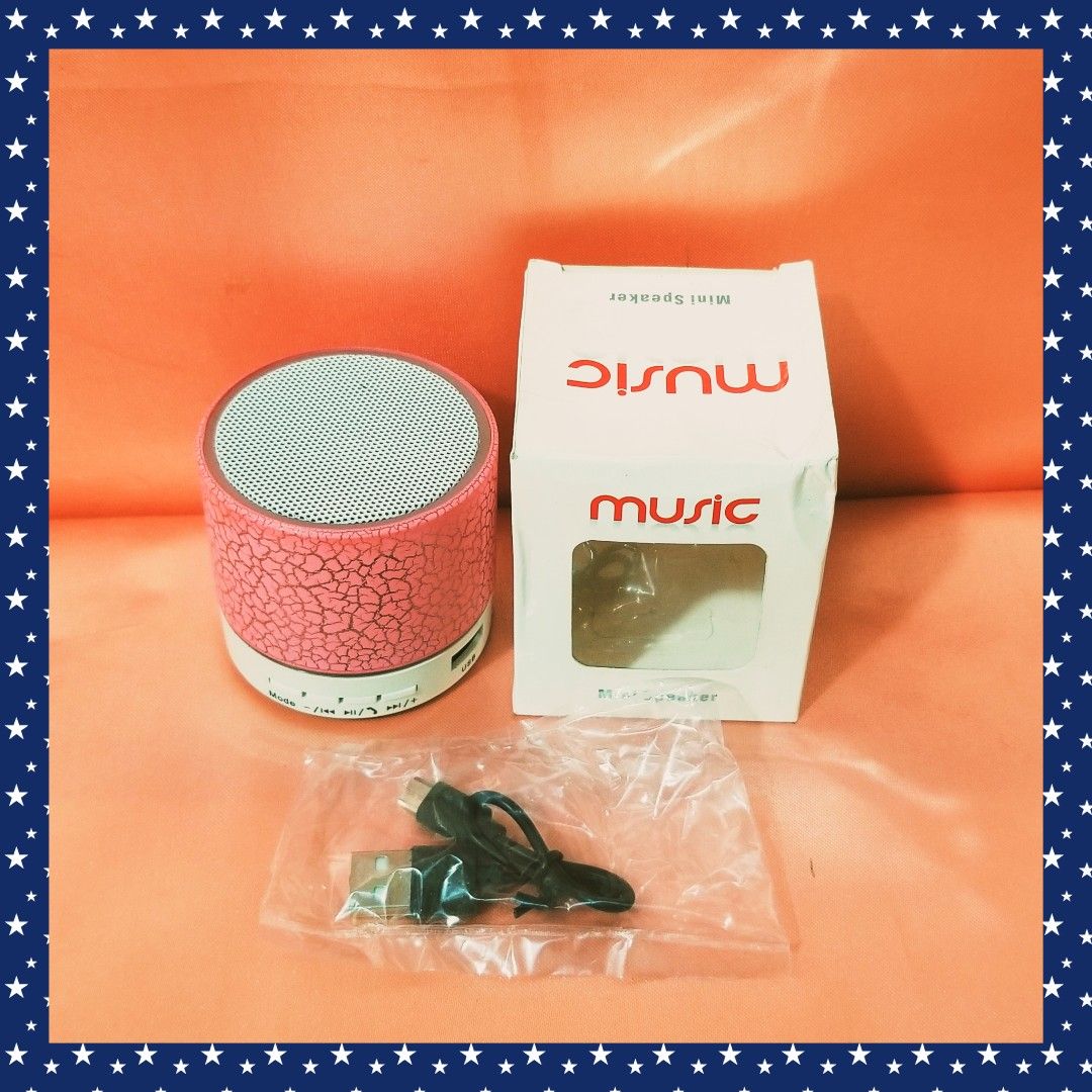 Mini Bluetooth Speaker with Multicolored LED Light Portable Speaker (Category: Soundbars, Speakers & Amplifiers) located in Caloocan City. Submitted by happyfeelbygif777 (Listing ID 1413788870, Image 3). Description: ❤Mini bluetooth speaker supports phone/laptop/tablet PC ❤It is brand new and comes with its original box. Includes a charging cable. ❤Approximate Dimension: 5.5 cm (height) x 6 cm (diameter) ❤Great value for your money! ❤Slight diffe