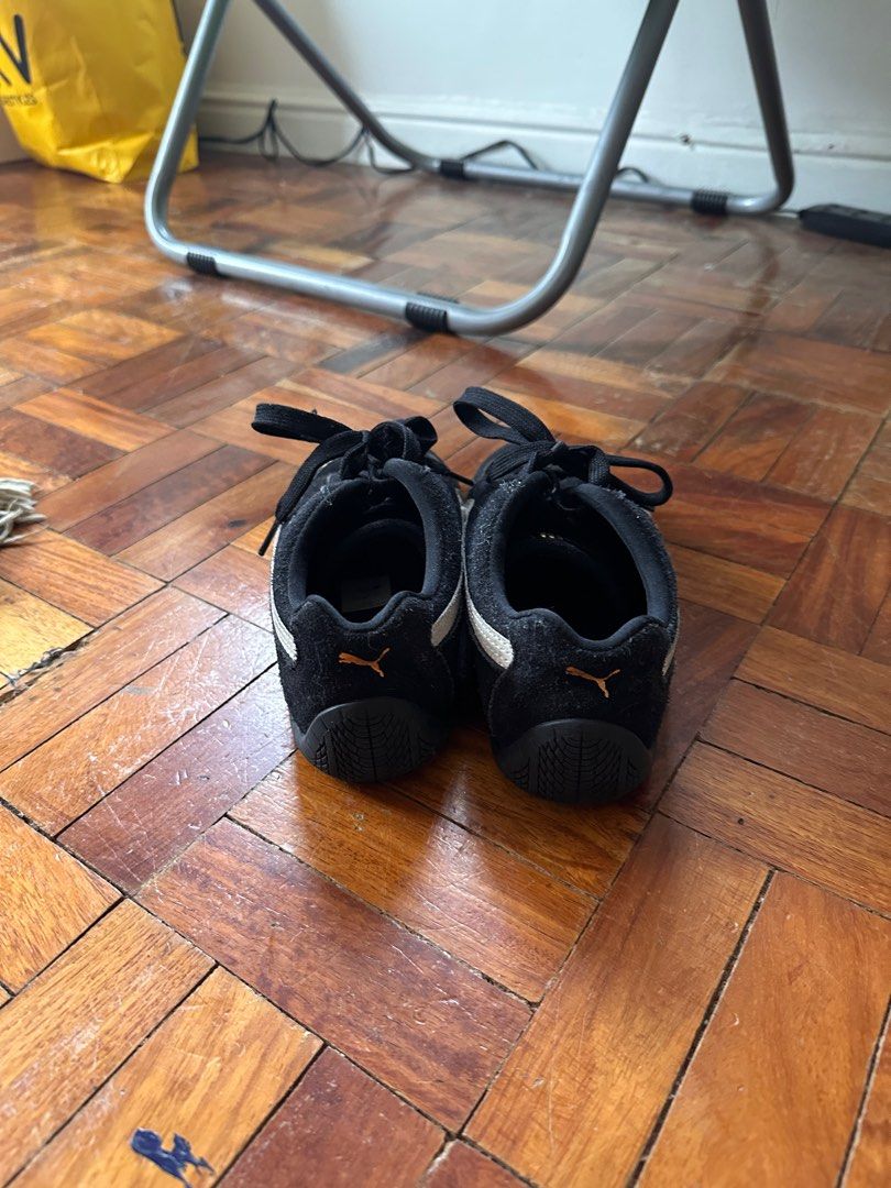 Original Puma Speedcat Black Shoes (Category: Sneakers) located in Pasig City. Submitted by revibed (Listing ID 1413700572, Image 3). Description: - Original Puma Speedcat shoes - Color: Black - Puma logo on side and heel - White stripe detail - Black laces - Size: 35-36.