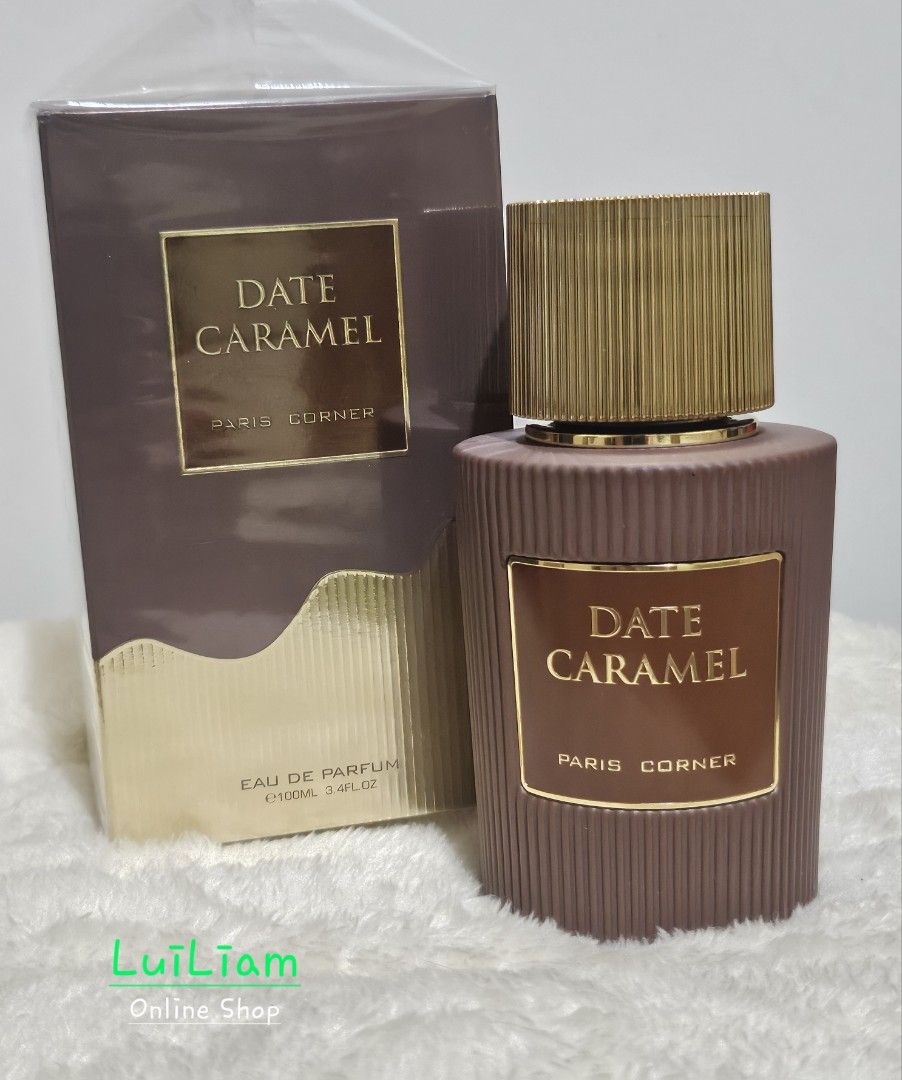 Paris Corner Date Caramel & Molten Caramel Perfume (Category: Fragrance & Deodorants) located in Marikina City. Submitted by luiliam (Listing ID 1413767282, Image 3). Description: Paris Corner Perfumes *Date Caramel *Molten Caramel 100ml, Eau de Parfum - Date Caramel: Dates, Caramel, Coffee - Molten Caramel: Caramel, White Chocolate, Sugar For Women & Men Approximately 7-hour Longevity Authentic/Original -Gourmand Scents -Made in UAE *Tested 1-2 