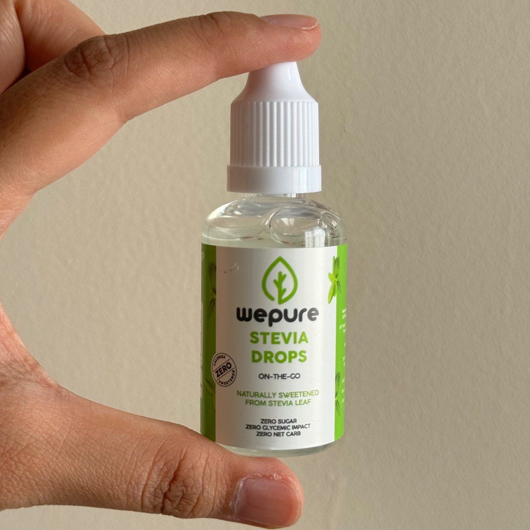 PL Wepure Stevia drops in OG flavor (Category: Health Food, Drinks & Tonics) located in Quezon City. Submitted by shopwithus08__ (Listing ID 1413700968, Image 2). Description: Wepure Stevia drops in OG flavor Only used 3 drops 95% product left MOP: GCASH COURIER: J&T.