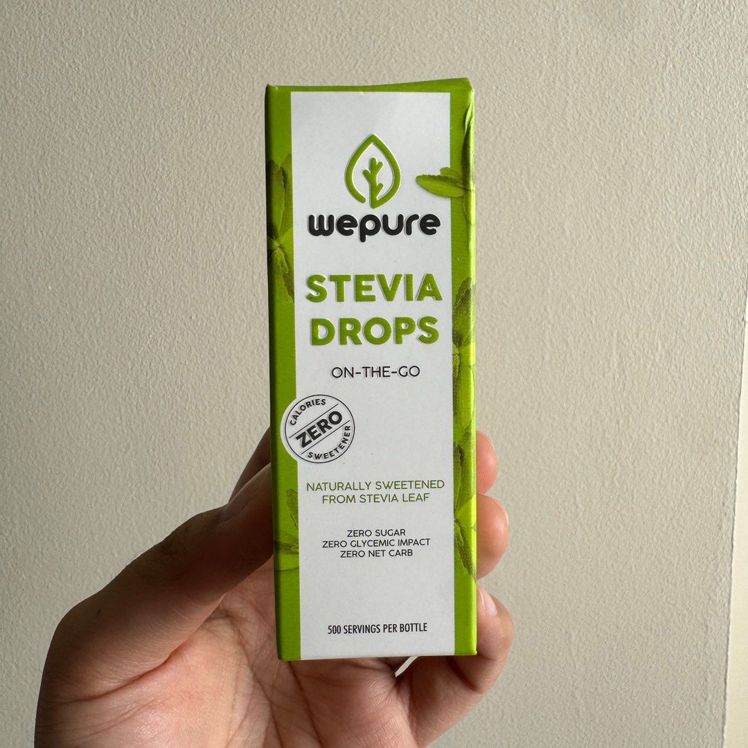 PL Wepure Stevia drops in OG flavor (Category: Health Food, Drinks & Tonics) located in Quezon City. Submitted by shopwithus08__ (Listing ID 1413700968, Image 1). Description: Wepure Stevia drops in OG flavor Only used 3 drops 95% product left MOP: GCASH COURIER: J&T.