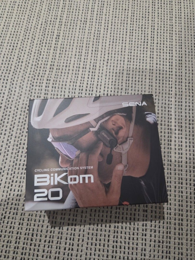 Sena Bik 20 Cycling Communication System (Category: Bicycles) located in Pasig City. Submitted by igotchugirl (Listing ID 1413653283, Image 1). Description: - Sena Bik 20 cycling communication system - Designed for cyclists - Bluetooth connectivity - Includes Sena Cycling App QR code - Box has model and serial numbers - Black box with Sena logo.