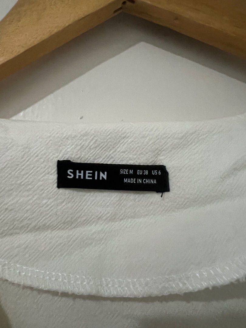 Shein Off White Linen Crop Top (Category: Blouses) located in Paranaque City. Submitted by arkingls (Listing ID 1413699918, Image 2). Description: Worn once Does not fit anymore Dimensions in photos.