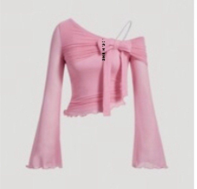 SHEIN long sleeve asymmetrical pink (Category: Longsleeves) located in Cavite. Submitted by le.celine (Listing ID 1413709660, Image 1). Description: used it once. got it for 428php stretchable.