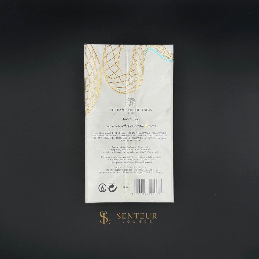 SHL God of Fire 50ml (Category: Fragrance & Deodorants) located in Manila. Submitted by Popeyes (Listing ID 1413713213, Image 2). Description: SHL God of Fire 50ml 📦 Lalamove, Grab, J&T, Pick-Up. 💳 Bank Transfer, Cash upon Pick-up. 📍Taft, Malate WE DON’T SELL COUNTERFEITS, OILS BASED OR FAKE. © Senteur Lounge is not associated with any other brands; it is only affirmed to sniff st. Trademarks and copyright belong exclusively to the brand owner