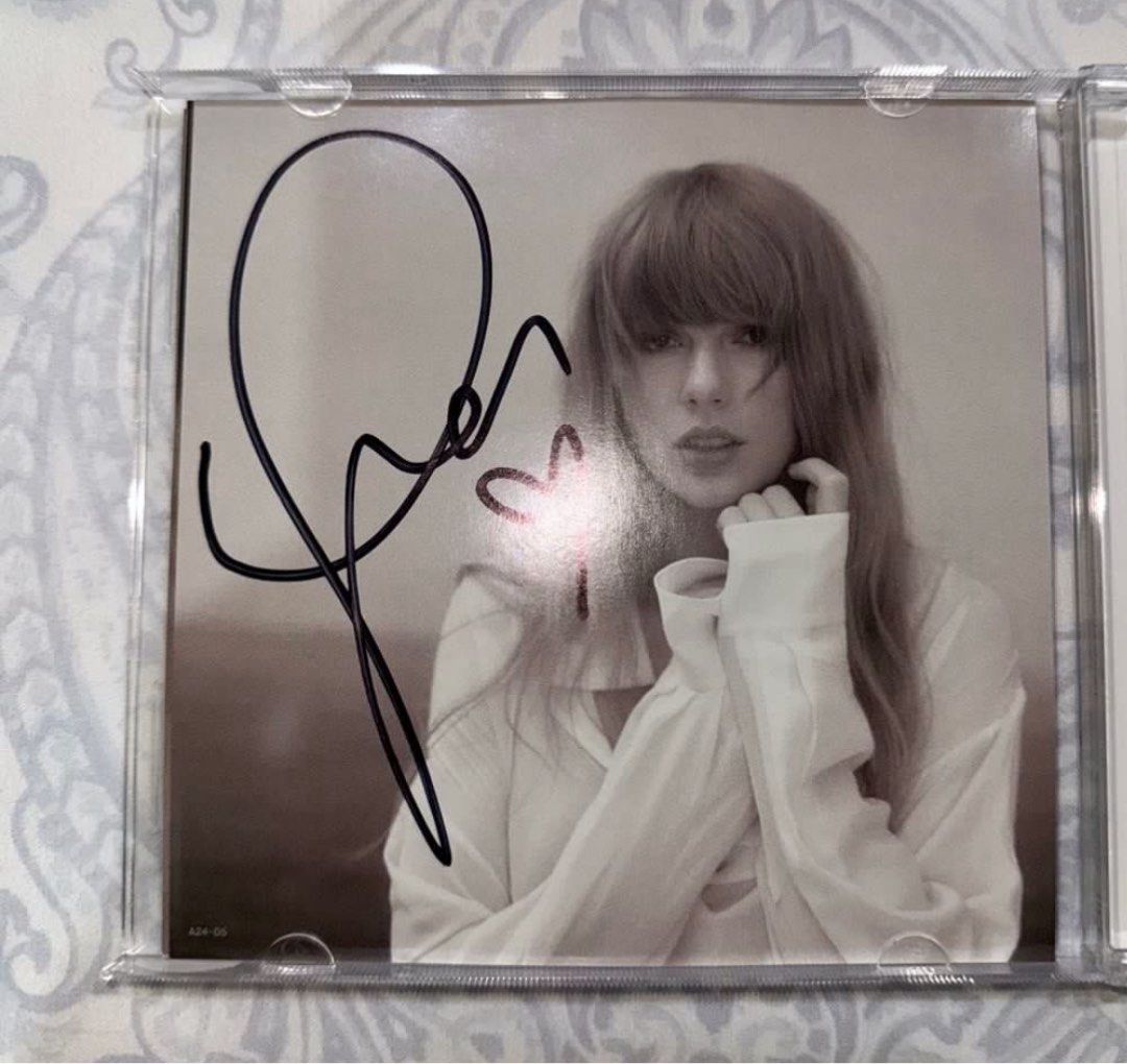 Signed TTPD with heart Taylor Swift (Category: Western Merchandise) located in Dasmarinas. Submitted by _beautifulthings_ (Listing ID 1413720386, Image 1). Description: Signed TTPD by Taylor Swift with heart ♥️.