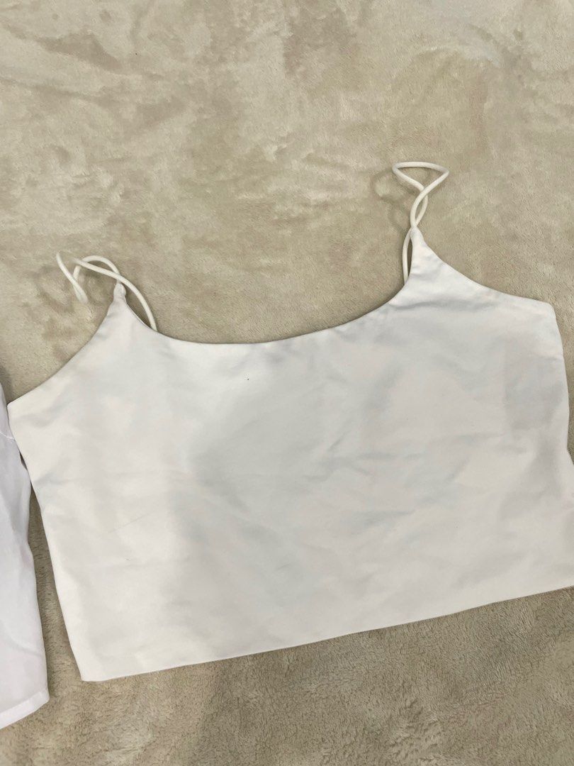 White Vest Top and Crop Top Set (Category: Sleeveless) located in Manila. Submitted by samieeeeeee (Listing ID 1413714405, Image 3). Description: Mossimo top and Shein crop top Size: small SOLD AS A SET ONLY.