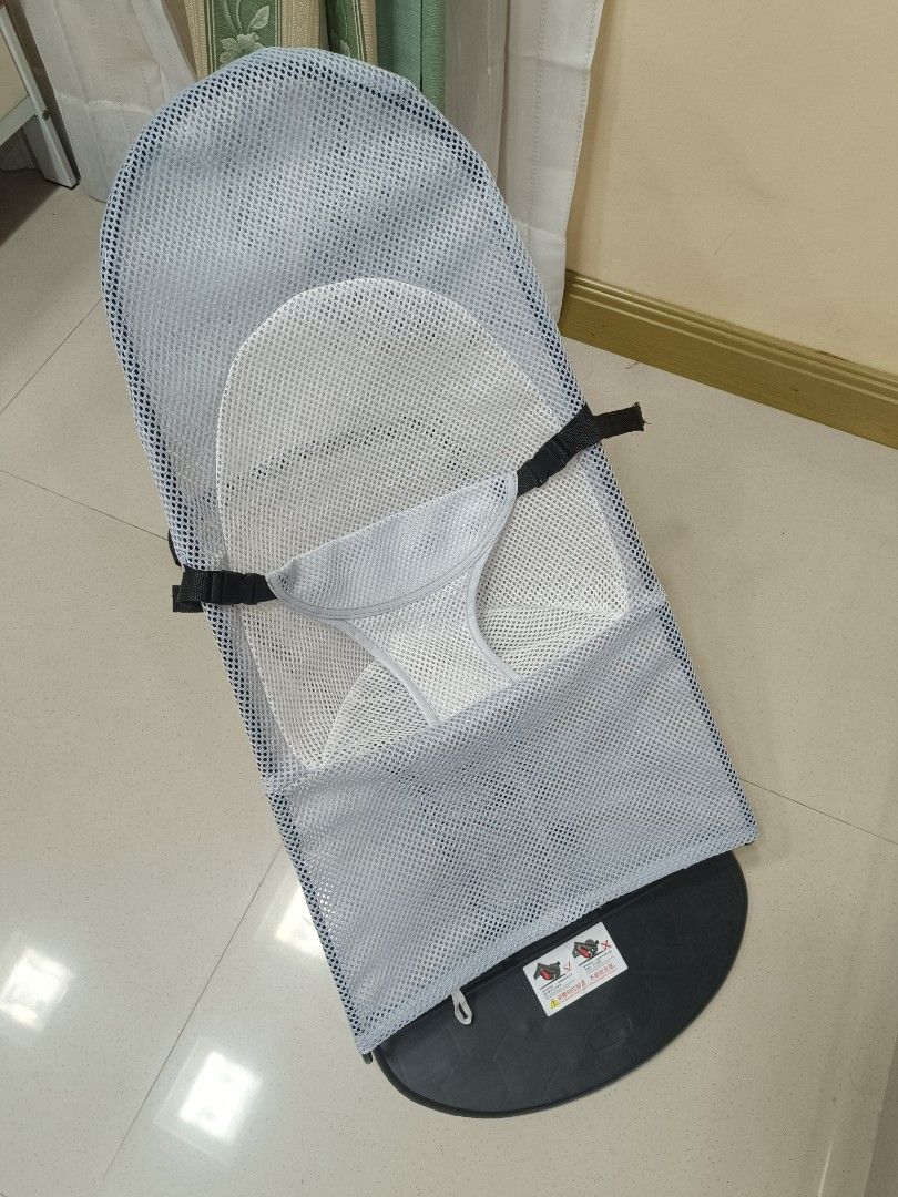 Baby Bouncer with Bath Tub (Category: Infant Playtime) located in Quezon City. Submitted by ch4risse (Listing ID 1413962841, Image 2). Description: FREE BATH BED FOR BABIES - Baby bouncer with mesh fabric seat - Gray and white color - Black frame and base - Includes a separate baby bathtub - Features a safety harness - Foldable for storage.
