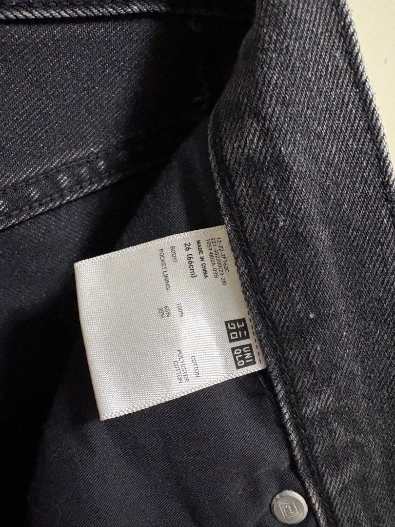 Black Uniqlo Jeans (Category: Jeans) located in Rizal. Submitted by tiny_tidy (Listing ID 1413870565, Image 2). Description: Size: 26 (66cm).
