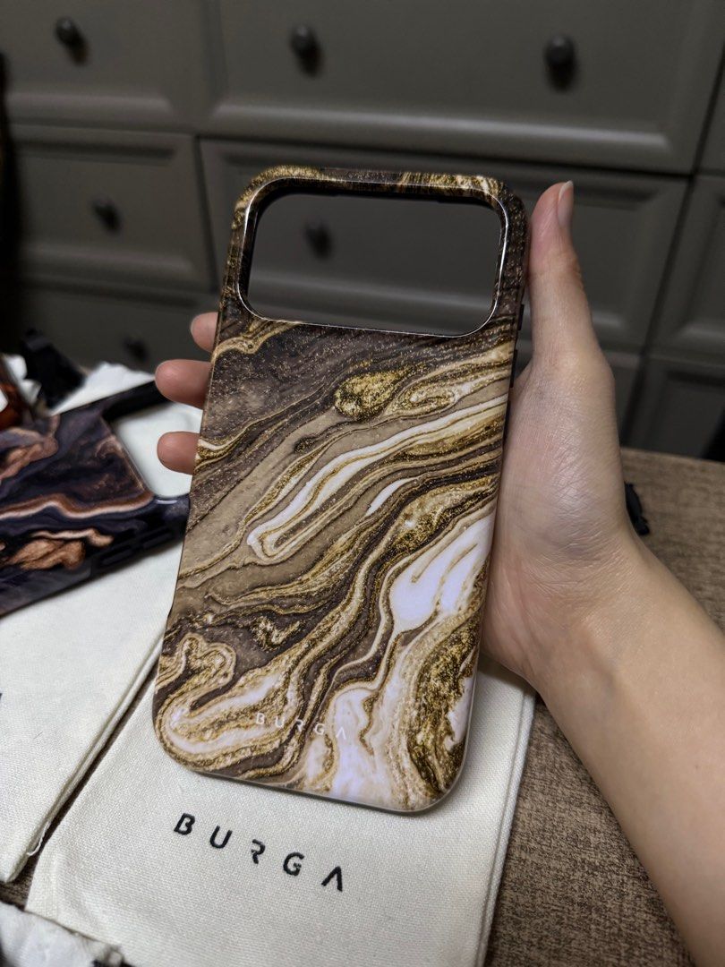Burga iPhone 17 Pro Max Phone Cases (Category: Cases & Sleeves) located in Quezon City. Submitted by ashleyvien (Listing ID 1413944243, Image 3). Description: FOR SALE Authentic Burga IPhone 17 Pro Max Phone Cases. ONHAND & READY TO BE SHIPPED ₱3,000 each Designs featured (in order): - Endless Beauty - Enchanted Mirror - Toasted Chestnut - Vintage Glamour - Charmed .