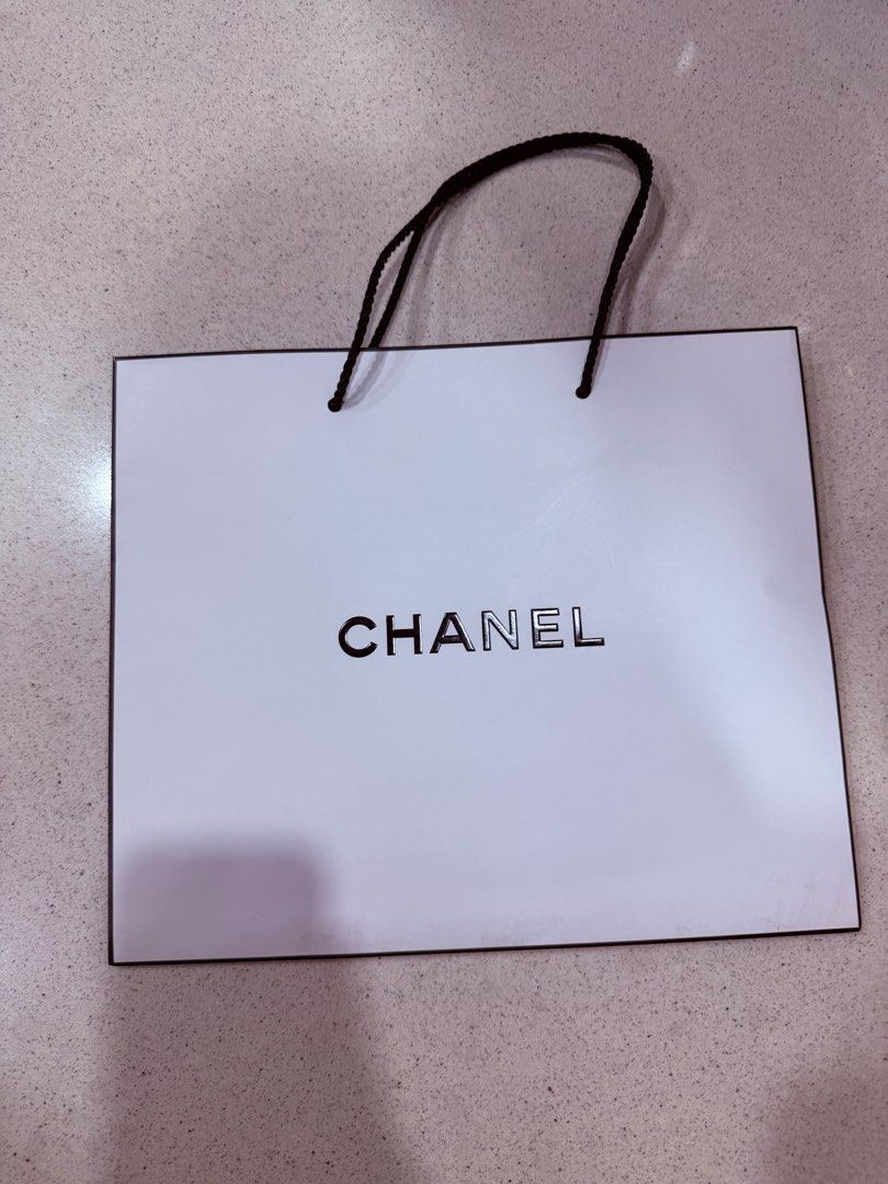 Chanel Authentic Paperbag (Category: Luxury Bags & Wallets) located in San Juan City. Submitted by shoprinat (Listing ID 1413917956, Image 2). Description: 17 inches x 13 inches.