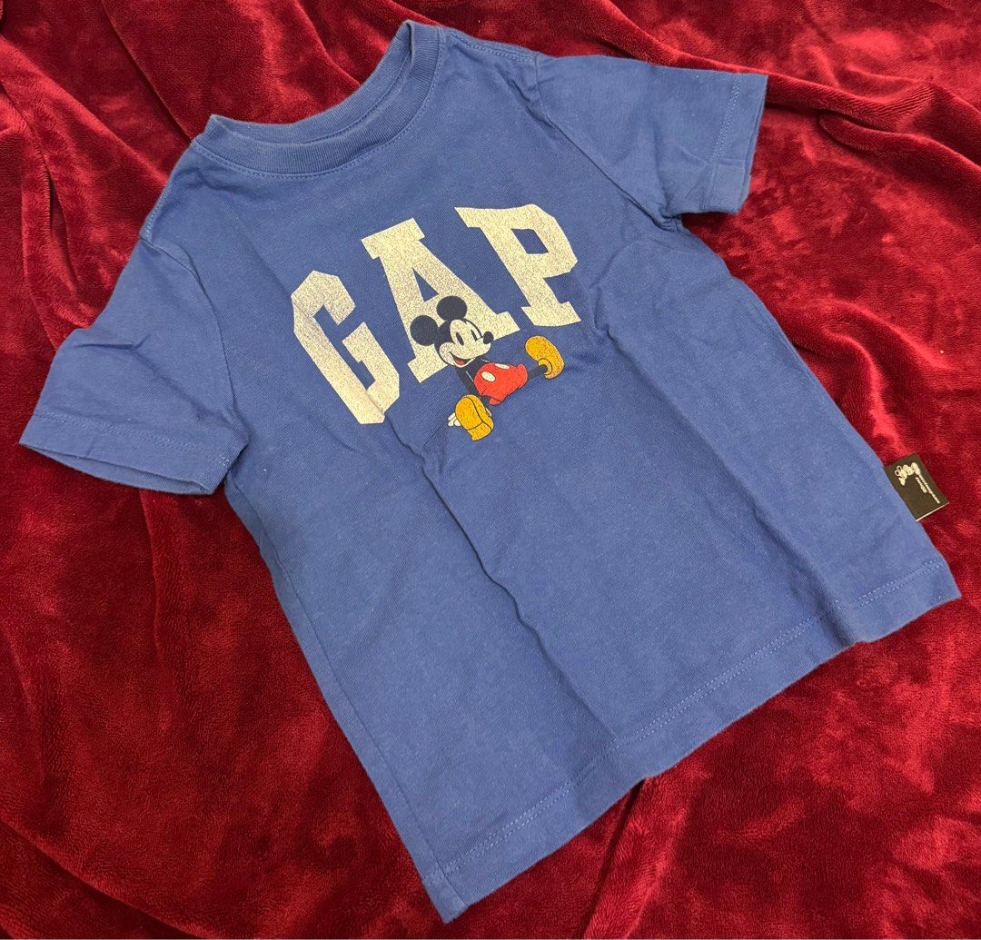 GAP TSHIRT FOR KIDS BOYS 4-5YEARS OLD (Category: Babies & Kids Fashion) located in Taguig. Submitted by lrcshop (Listing ID 1414005752, Image 3). Description: ALL ARE GOOD AS NEW!! ALL ORIGINAL!! Red - 500 Mickey - 500 Orange - 400 Surfer - 400 🚚DELIVERY🚚 - Delivery Fee should be shouldered by the buyer. 👭🏻MEET UP👨🏼‍🤝‍👨🏻 - We only do meet ups depending on what item you bought or if you buy an item amounting 15k and above. - Meet Up fee w